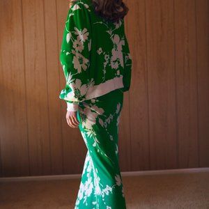 Selkie Bias Skirt in Summer Field Print